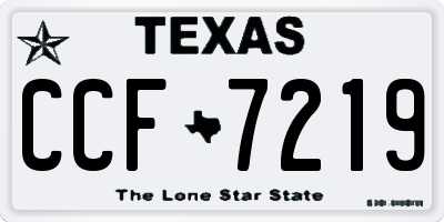 TX license plate CCF7219