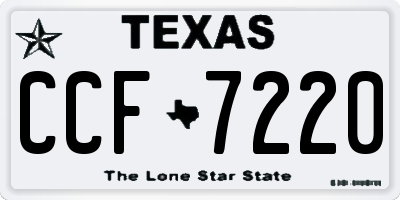 TX license plate CCF7220