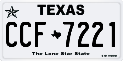 TX license plate CCF7221