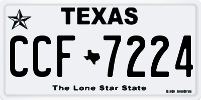 TX license plate CCF7224