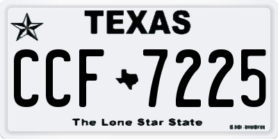 TX license plate CCF7225