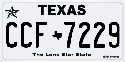 TX license plate CCF7229