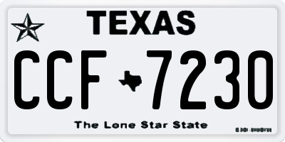 TX license plate CCF7230