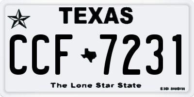 TX license plate CCF7231