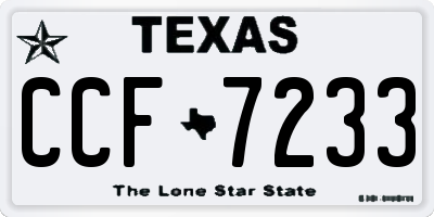 TX license plate CCF7233