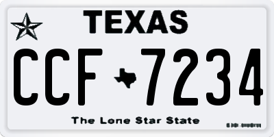 TX license plate CCF7234