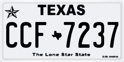 TX license plate CCF7237
