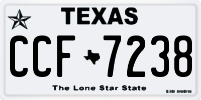 TX license plate CCF7238
