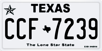 TX license plate CCF7239