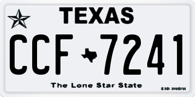 TX license plate CCF7241