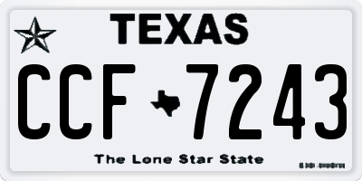 TX license plate CCF7243