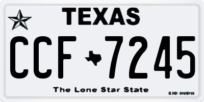 TX license plate CCF7245