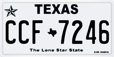 TX license plate CCF7246