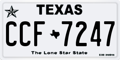 TX license plate CCF7247