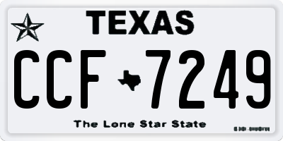 TX license plate CCF7249