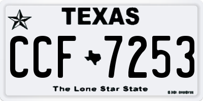 TX license plate CCF7253