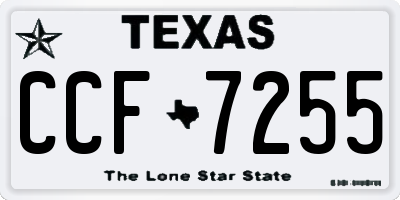 TX license plate CCF7255