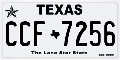 TX license plate CCF7256