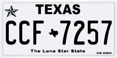 TX license plate CCF7257