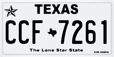 TX license plate CCF7261