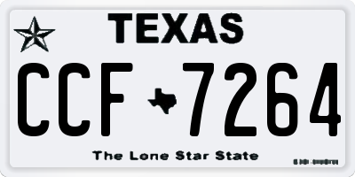 TX license plate CCF7264