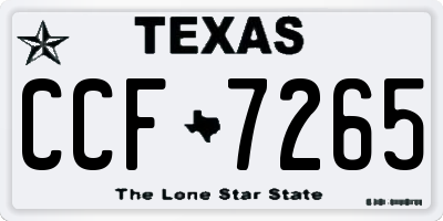 TX license plate CCF7265