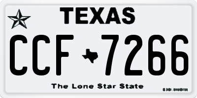TX license plate CCF7266