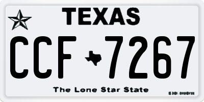 TX license plate CCF7267