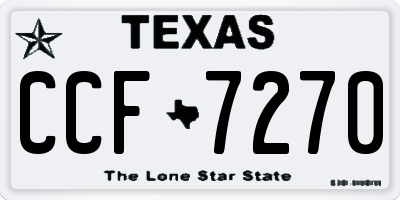 TX license plate CCF7270