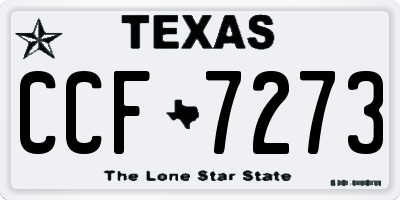 TX license plate CCF7273