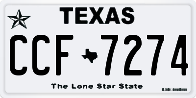 TX license plate CCF7274