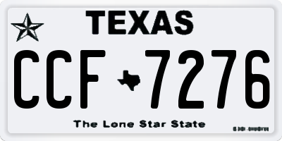 TX license plate CCF7276