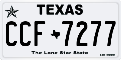 TX license plate CCF7277