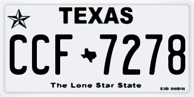 TX license plate CCF7278