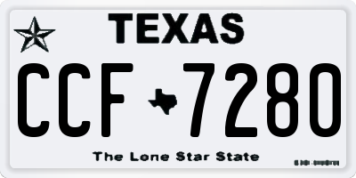 TX license plate CCF7280