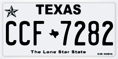 TX license plate CCF7282