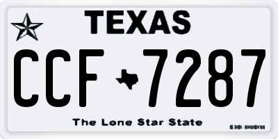 TX license plate CCF7287