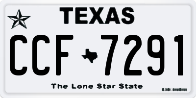TX license plate CCF7291