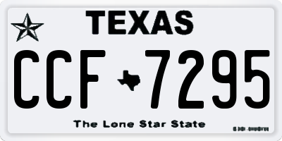 TX license plate CCF7295