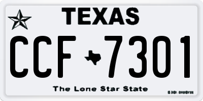 TX license plate CCF7301