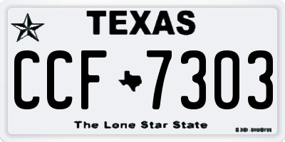 TX license plate CCF7303