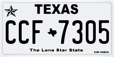 TX license plate CCF7305