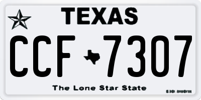 TX license plate CCF7307