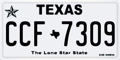 TX license plate CCF7309