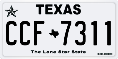 TX license plate CCF7311