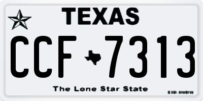 TX license plate CCF7313