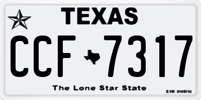 TX license plate CCF7317