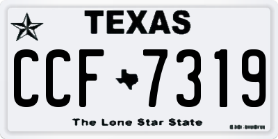 TX license plate CCF7319