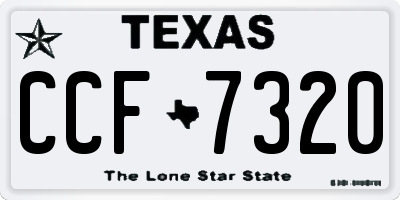 TX license plate CCF7320
