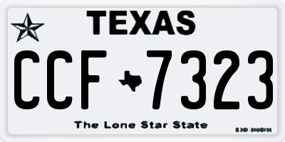 TX license plate CCF7323